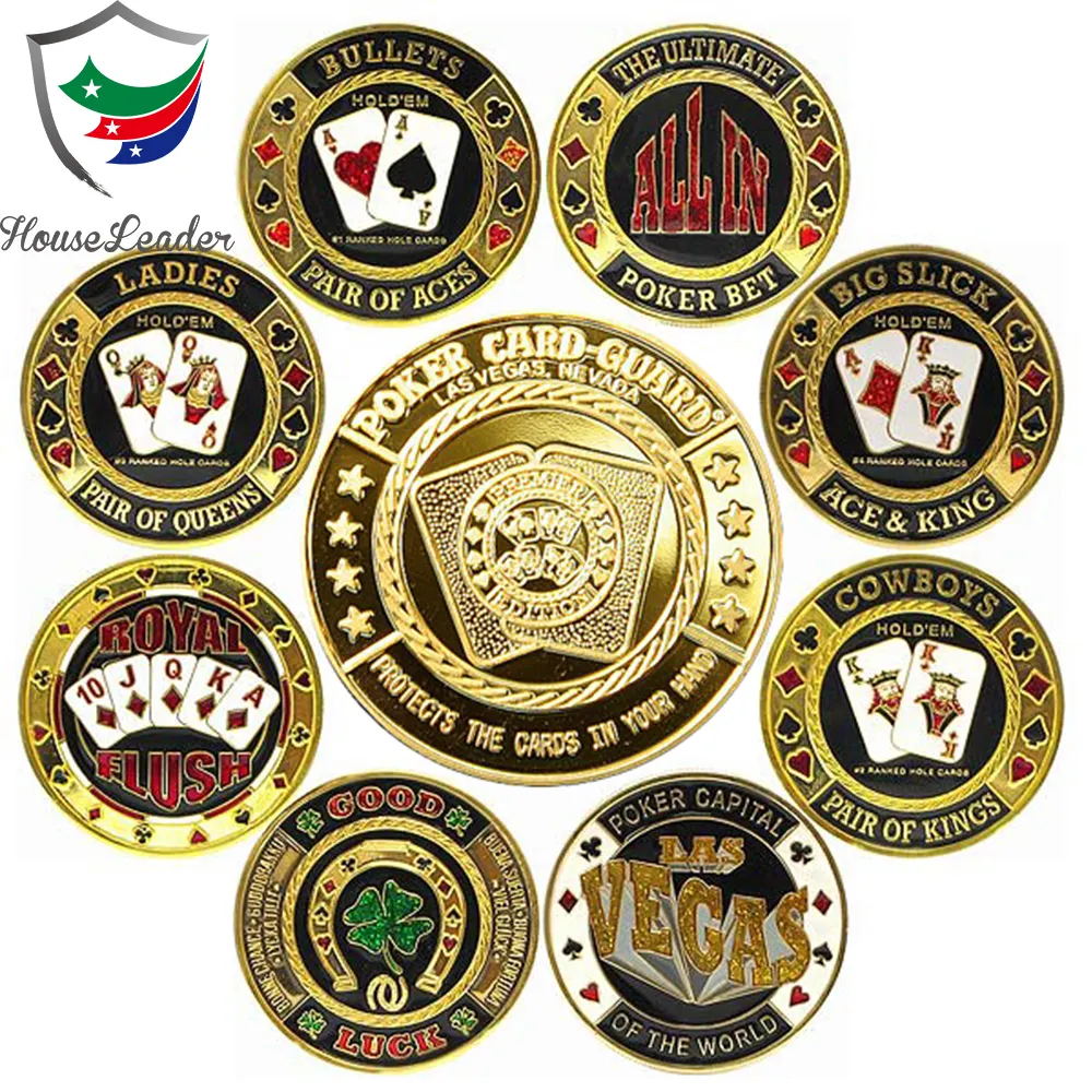Aangepaste Ontwerp Metalen Poker Card Guard Protector