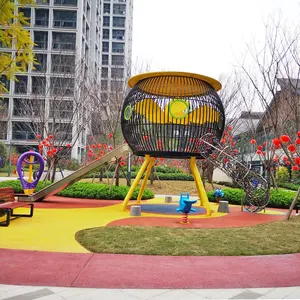 Grand équipement de toboggan de terrain de jeu intérieur et extérieur en acier inoxydable pour enfant