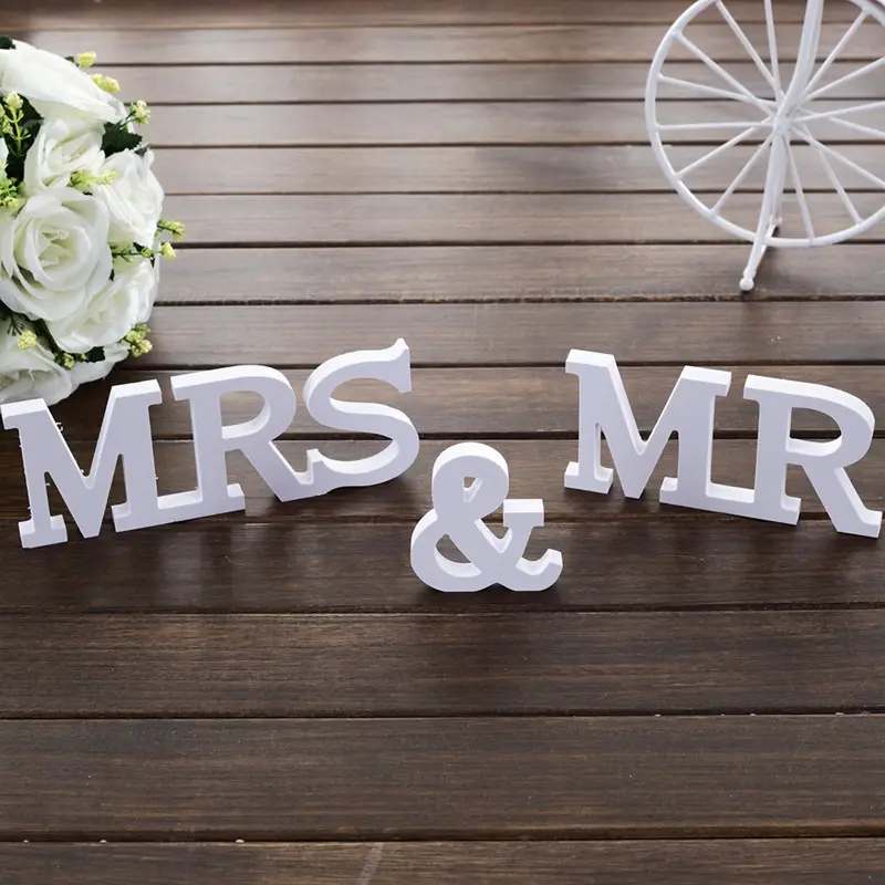 MR & MRS houten Engels Brief bruiloft Decoratie