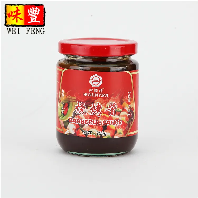 HACCP-condimentos de sabor para barbacoa, salsa de barbacoa china, 230g, OEM y ODM, venta al por mayor de fábrica, BRC