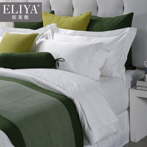 Sham balfour hotel de cama sábanas de lino 100% <span class=keywords><strong>en</strong></span> ropa de cama de hotel blanco b tejido de algodón manta de cama de hotel - Product Image 3