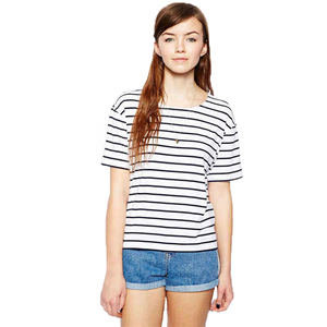 Mode tendance <span class=keywords><strong>noir</strong></span> <span class=keywords><strong>et</strong></span> <span class=keywords><strong>blanc</strong></span> <span class=keywords><strong>rayé</strong></span> t-<span class=keywords><strong>shirt</strong></span> <span class=keywords><strong>femme</strong></span> personnalisé t-shirts - Product Image 1