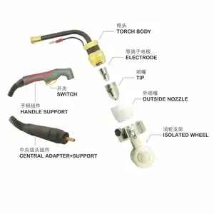 RHK CNC P80 P-80 P80 5 Meter Tragbarer luftgekühlter Hochfrequenz-Plasma-Schneid brenner