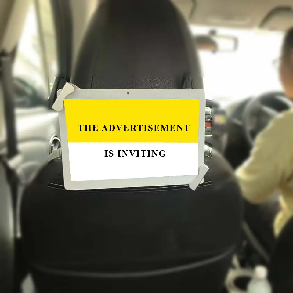 Swivel 360 degrees taxi back seat headrest advertising tablet car holder car headrest tablet mount holder for ipad 7-10.1"