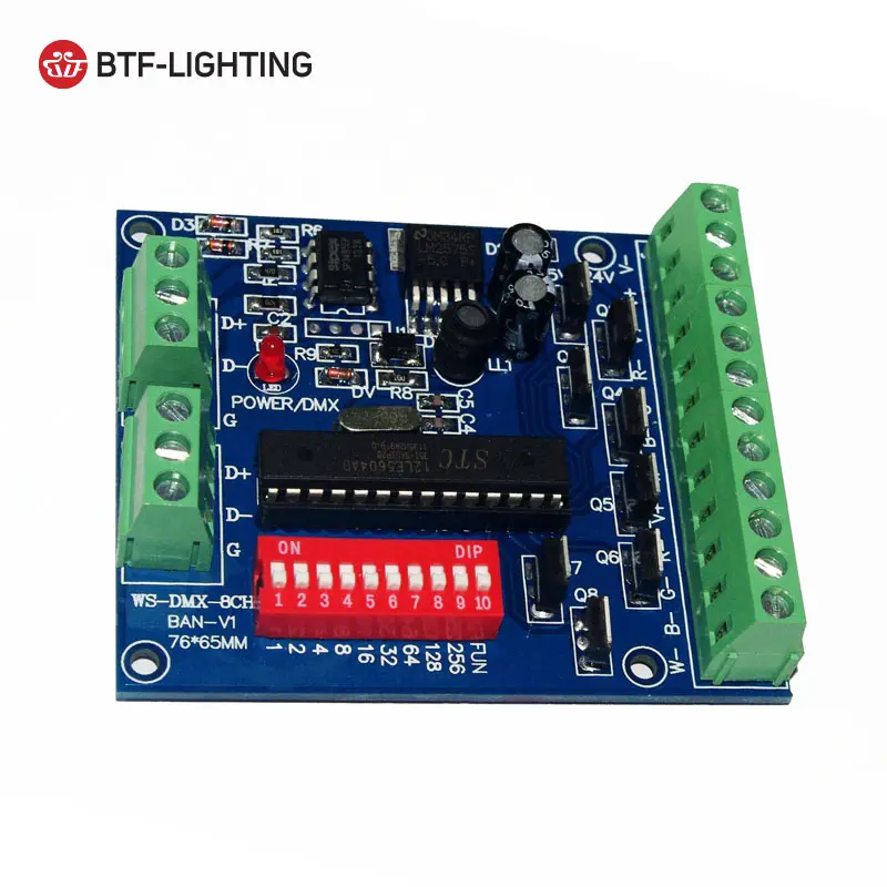 وحدة تحكم في لوحة فك التشفير, وحدة تحكم في الإخراج RGBW باهتة 4ch 8ch 12ch dmx512