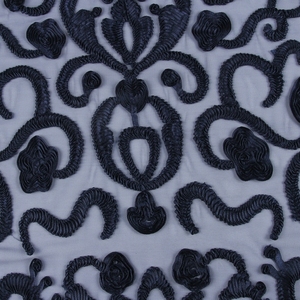 HA-10560D phổ biến nhất băng vải tuyn lưới Màu Xanh Hoàng gia Net pháp ren thêu vải - Product Image 2