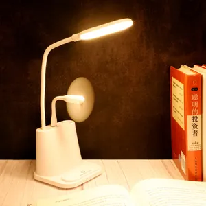 Kleurtemperatuur Veranderlijk Draagbare Usb Bureaulamp Led Tafellamp Oplaadbare Met Uitgang Voor Mini Fan