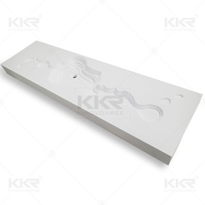 Alta calidad 100% puro acrílico inodoro colgado superficie sólida piedra artificial pequeño lavabo - Product Image 4