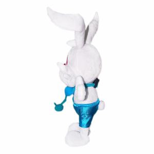 Morbido giocattolo bello stile di modo <span class=keywords><strong>peluche</strong></span> <span class=keywords><strong>coniglio</strong></span> <span class=keywords><strong>bianco</strong></span> con i vestiti e le orecchie lunghe - Product Image 6