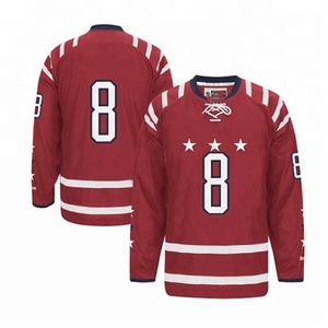 Pratique bon marché Personnalisé De Haute Qualité Rouge Maillots De Hockey Sur Glace Patron De Couture - Product Image 2