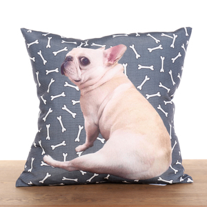 Fundas de almohada sofá 18x18 Reno alce lindo tiro cojín almohada cubierta cuerno bosque gris almohada para sofá - Product Image 3