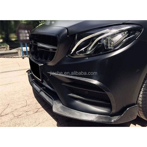 In fibra di carbonio paraurti anteriore labbro diffusore posteriore Spoiler minigonne laterali per Benz classe E <span class=keywords><strong>W213</strong></span> E200 E300 E400 E63 <span class=keywords><strong>AMG</strong></span> 2017-2019 kit carrozzeria - Product Image 5