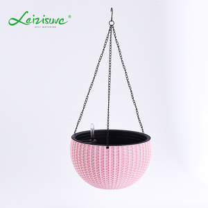 Leizisure <span class=keywords><strong>ronda</strong></span> de riego colgante de pared cesta de jardín de plástico maceta pote de flor para balcón Decoración - Product Image 3