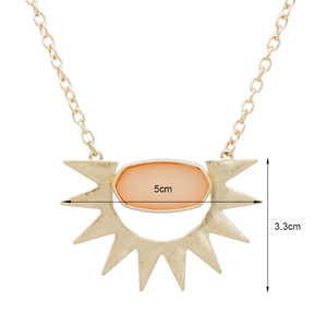 Venta <span class=keywords><strong>al</strong></span> por mayor de moda de joyas de oro de 18 k para el <span class=keywords><strong>sol</strong></span> y la luna cuántica COLLAR COLGANTE de joyería de encanto - Product Image 2