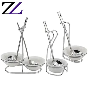 Thiết Bị Cho Nhà Hàng Trung Quốc Chức Năng Sứ Bowls Thép Không Gỉ Súp Ấm Trạm Liễn Swan Súp Gốm Ladle