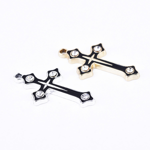 Alta-negro goteo <span class=keywords><strong>de</strong></span> aceite encanto accesorios <span class=keywords><strong>de</strong></span> la joyería <span class=keywords><strong>de</strong></span> latón antiguo colgante <span class=keywords><strong>de</strong></span> cruz <span class=keywords><strong>de</strong></span> Jesús Cruz colgante collar - Product Image 3