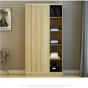 <span class=keywords><strong>Armadio</strong></span> Moderno in MDF a 2 Ante Stile Pannello Arredamento Camera da Letto per Casa Hotel Cucina o Soggiorno - Product Image 4