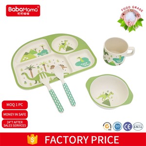 Nuevo juego de cena para niños Vajilla de fibra de bambú biodegradable - Product Image 4