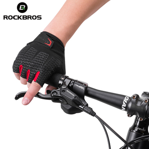 Gants de vélo ROCKBROS mi-doigts pour hommes et femmes, avec coussinets en gel antidérapants, pour course, moto, sport, vélo de route, gants de vélo personnalisés - Product Image 5