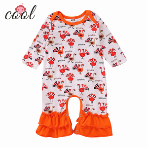 Thanksgiving Tag 6 monate-<span class=keywords><strong>3</strong></span> jahre baby herbst kleidung warm baby body baumwolle langarm für infant mädchen - Product Image 1