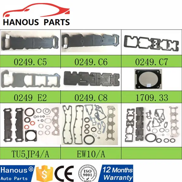 車のエンジンバルブカバーガスケットOEM0249.C5 0249.C6 1709.33 0249.C7 0249.E2 0249.C8 0249C8 0249C7