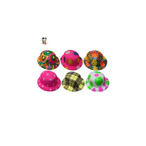 Mixed Colors Birthday Party Favor Bowler Plastic Hats HPC-0240