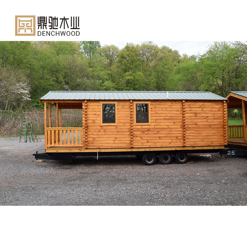 Rumah Rumah Prefab Mewah Mobile Kecil Di Roda Taman Rumah Kabin Modular untuk Dijual