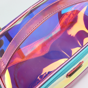 Yiwu fábrica holográfico pvc mango grande bolso cosmético <span class=keywords><strong>maquillaje</strong></span> láser caso <span class=keywords><strong>para</strong></span> las <span class=keywords><strong>niñas</strong></span> y las mujeres - Product Image 3