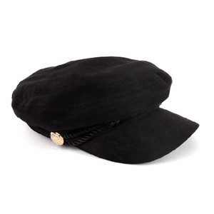 Gorro de pescador de violinista griego de algodón para hombre decorado con cuerda negra lisa - Product Image 3