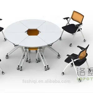 Hot sale Patent design fan shape folding training table school desk furniture