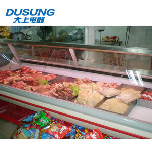 Tapa <span class=keywords><strong>Vitrina</strong></span> <span class=keywords><strong>refrigerada</strong></span> Refrigerador Congelador Carne Deli Alimentos Venta al por menor Vidrio Digital CE Enfriador de aire Helado Congelador Alcance 0 ~ 5 - Product Image 5