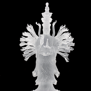 Religiosa regalos Liuli Avalokitesvara Buda decoración de cristal de artesanía