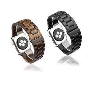 Correa de reloj de moda, accesorios de madera para <span class=keywords><strong>pulsera</strong></span> personalizada de 42mm y 38mm, <span class=keywords><strong>pulsera</strong></span> de moda de Apple, cadena y pulseras de eslabones de madera - Product Image 1