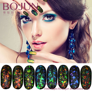 Bojun Nail <span class=keywords><strong>pigmet</strong></span> transparent arc-en-flake chrom caméléon ongles pigment poudre de perle - Product Image 1