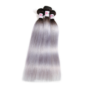 27 pièce Cuticules Alignés Cheveux Armure Gris Ombre Marley Droite Courte de Cheveux Humains - Product Image 1