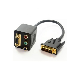 <span class=keywords><strong>Cable</strong></span> adaptador de vídeo VGA <span class=keywords><strong>RGB</strong></span> de doble enlace, 24 + 5 macho a HD de 15 pines - Product Image 1