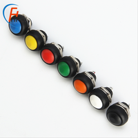 Botón de interruptor de motocicleta PBS-33B de 12 mm, interruptor de botón pulsador momentáneo de plástico para bocina, 24 voltios, 220 voltios, mini interruptor de botón pulsador impermeable