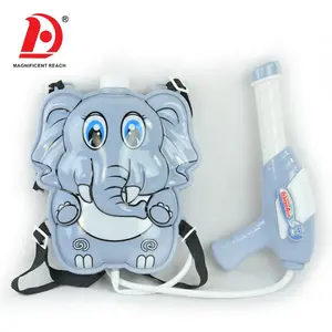 Water guns with water huada 2019 amazon funny cartoon elephant backpack powerful back pack pulling type water gun