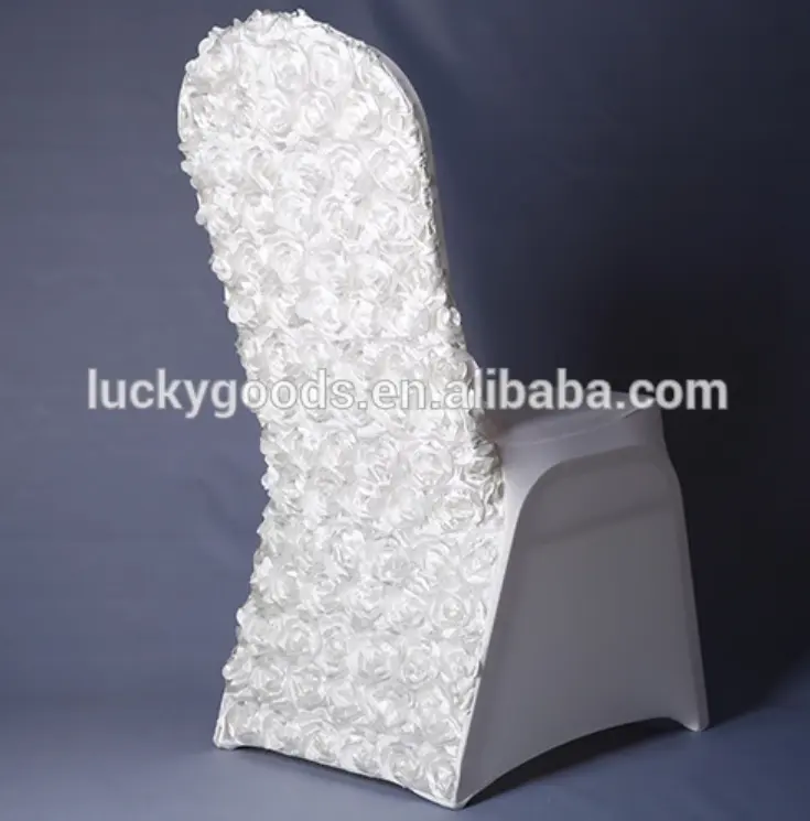 LGC015 Luckyevents hot koop universele gebruik wit spandex stretch wedding rozet stoel cover voor Wedding event gelegenheid gebruik