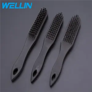 Economic Black Color PP Plastic Handle Steel Wire Brush