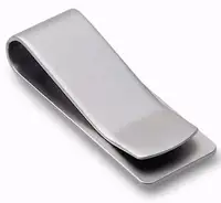 OEM özel Logo Metal paslanmaz çelik para klipsi için erkek deri cüzdan