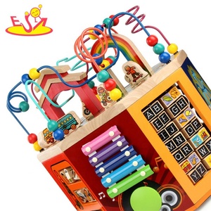 En gros bébé en <span class=keywords><strong>bois</strong></span> alphabet <span class=keywords><strong>cube</strong></span> d'activités avec la musique électronique W11B226 - Product Image 3
