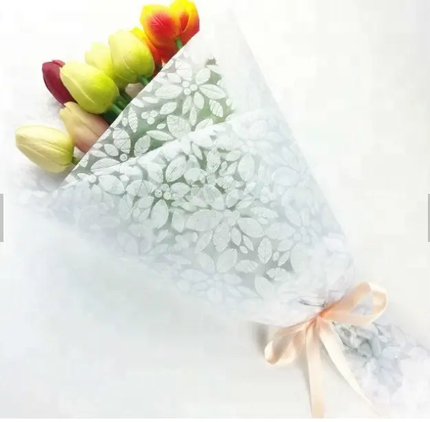 Papier d'emballage Bouquet Gros Divers Motif Fleur D'impression Recyclés Non-tissé Rouleau Polypropylène Pp Non Tissé Tissu
