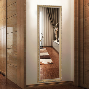 Vintage <strong>Rectangle</strong> <strong>Mirror</strong> Custom Finish Narrow Embossed <strong>Wall</strong> <strong>Mirror</strong> <strong>for</strong> Home Interior Living Room Classic European Design - Product Image 1