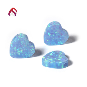 12x16mm precio de fábrica Océano <span class=keywords><strong>Azul</strong></span> ópalo sintético mano de hamsa perlas - Product Image 3
