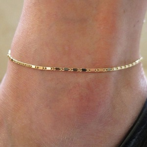 Semplice Sottile Oro <span class=keywords><strong>Argento</strong></span> di Colore Della Catena del Calzino Delle Donne Piccolo Braccialetto Alla Caviglia Sandalo A Piedi Nudi Gioielli Piede Spiaggia - Product Image 1