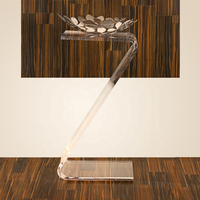 Table basse moderne en acrylique transparent, en forme de Z, pour salon, chambre, décoration de la maison, personnalisable, vente en gros