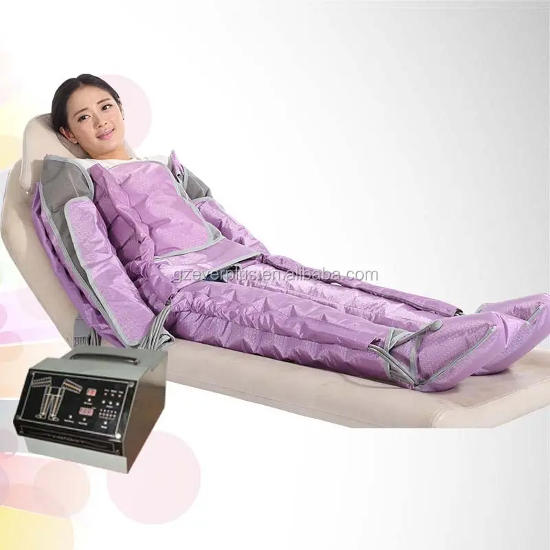 Purple suit pressotherapy body slimming machine 44 airbags arms waist legs slimming suit Stand Type