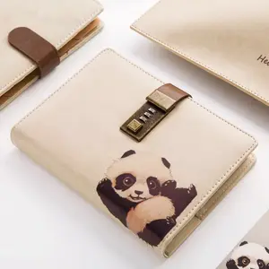 fashion journal diary with lock print notebook