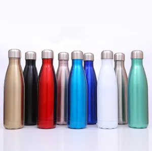 Garrafa de água isolada em aço inoxidável, garrafa de água coberta/garrafas pessoais com logotipo personalizado